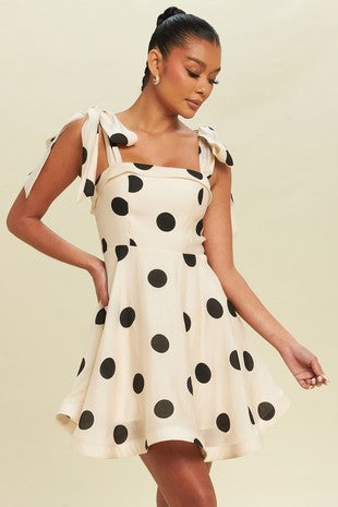 Polka Dot Flare Mini Dress