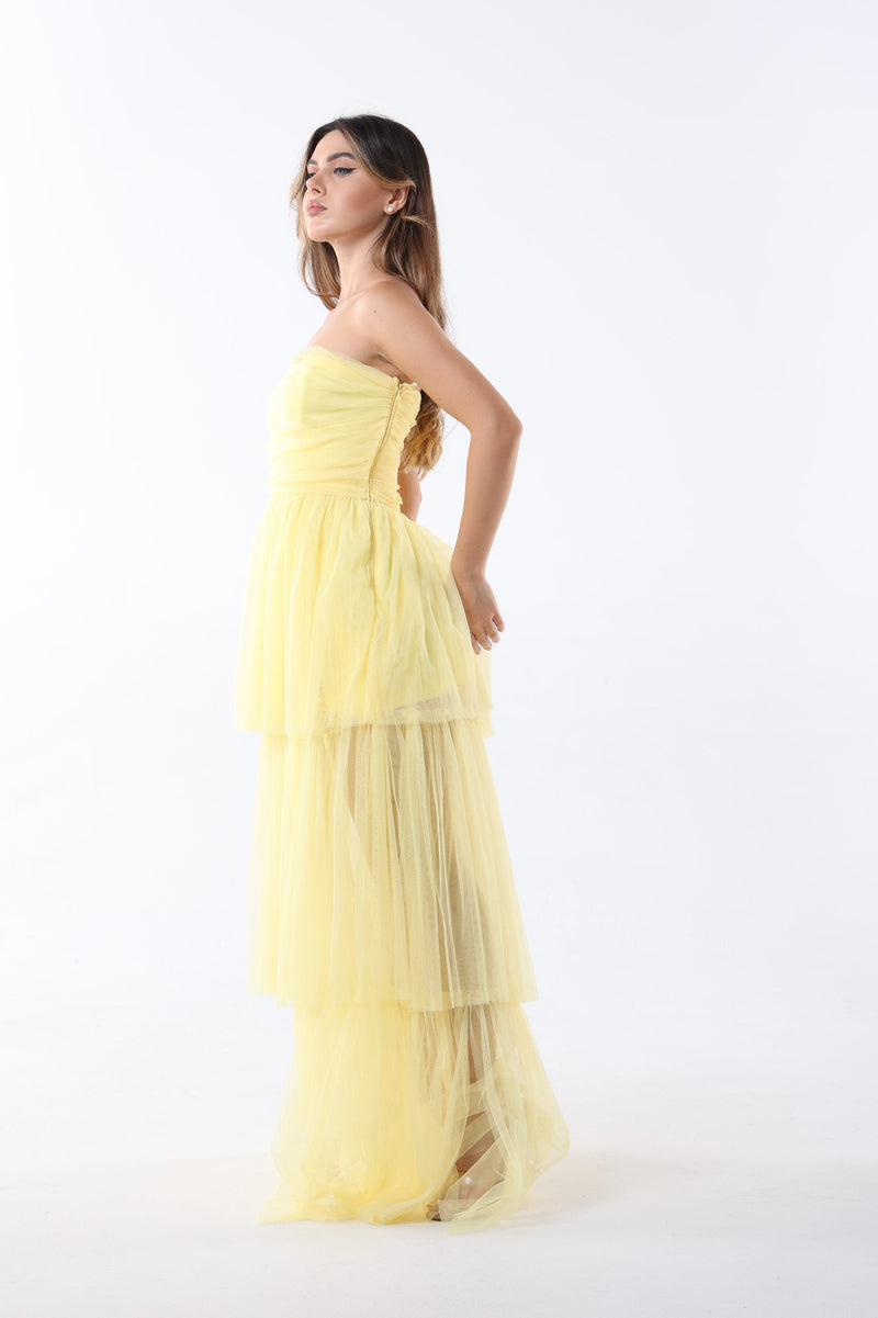 Tulle Layered Maxi Dress