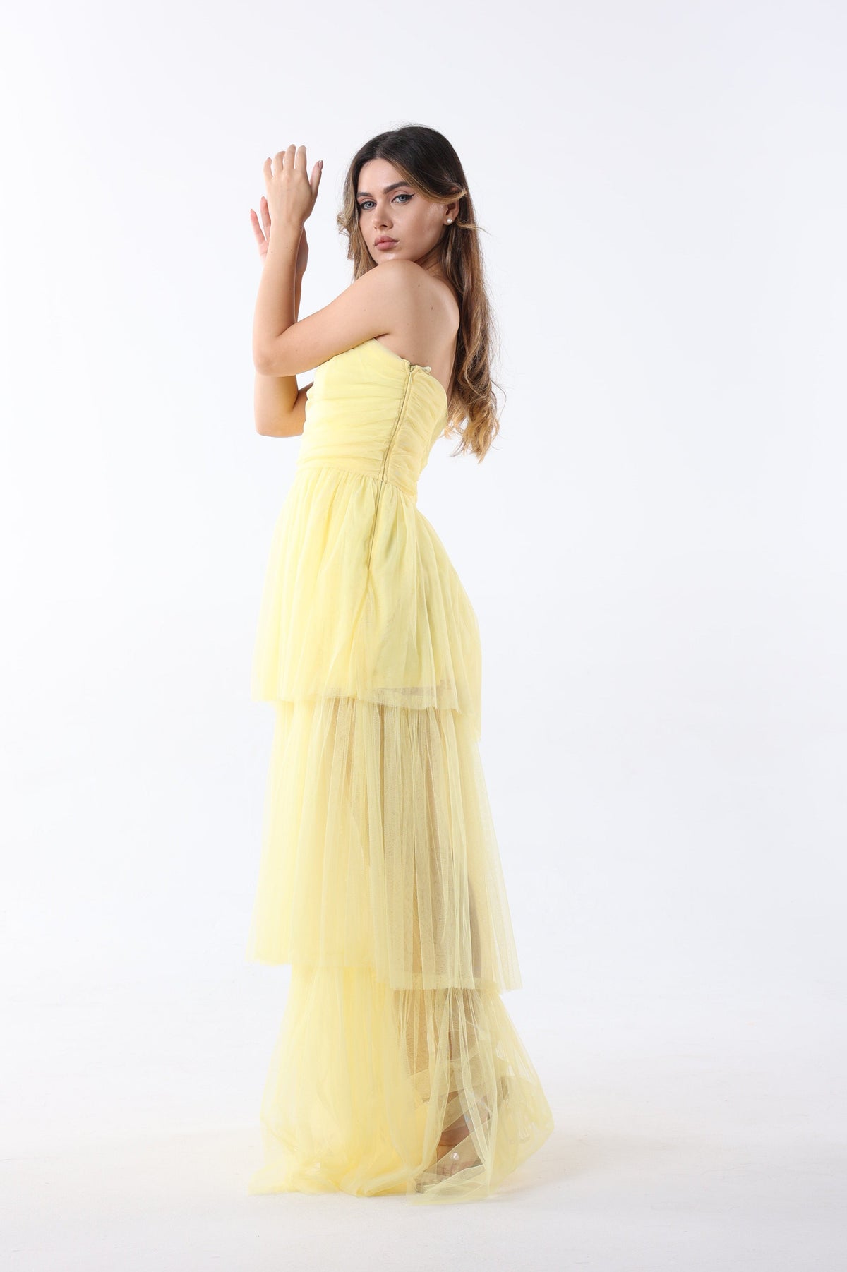 Tulle Layered Maxi Dress