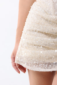 Sequin Strapless Mini Dress