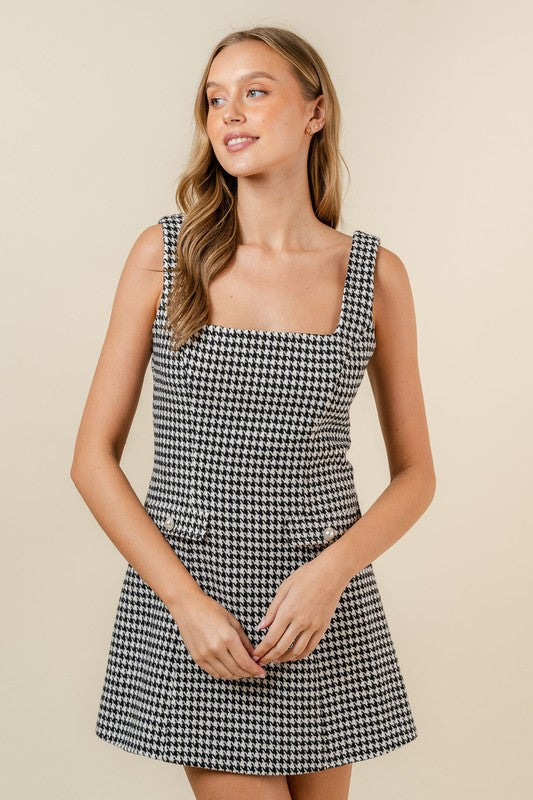 Houndstooth Mini Dress