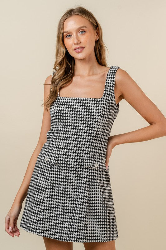 Houndstooth Mini Dress