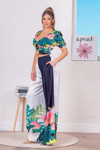 Tropical Top & Pants Set