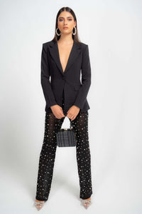 Pearl Sheer Pants Suit Set