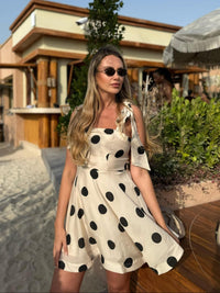 Polka Dot Flare Mini Dress