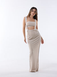 Suspender Maxi Skirt Set