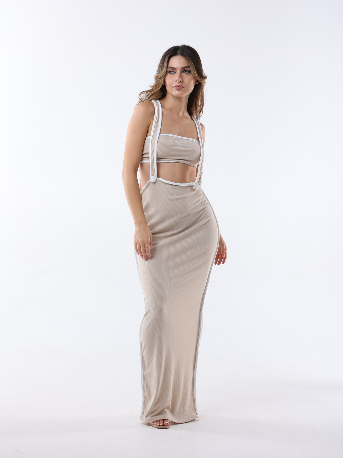 Suspender Maxi Skirt Set