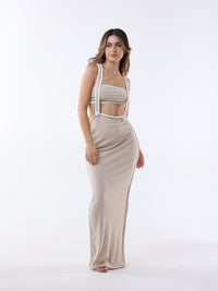 Suspender Maxi Skirt Set