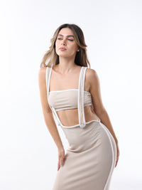 Suspender Maxi Skirt Set